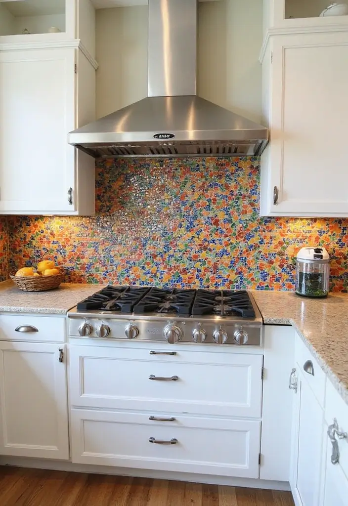25 Stunning Kitchen Backsplash Ideas for White Cabinets That Will Leave You Speechless! - 2. Bold Mosaic Designs for a Pop of Color