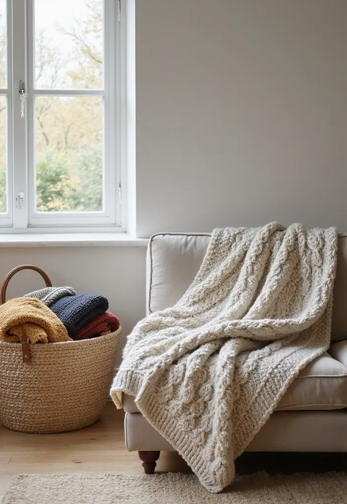 25 Stunning Living Room Decor Ideas on a Budget That'll Leave You Speechless! - 11. Cozy Blanket Throws