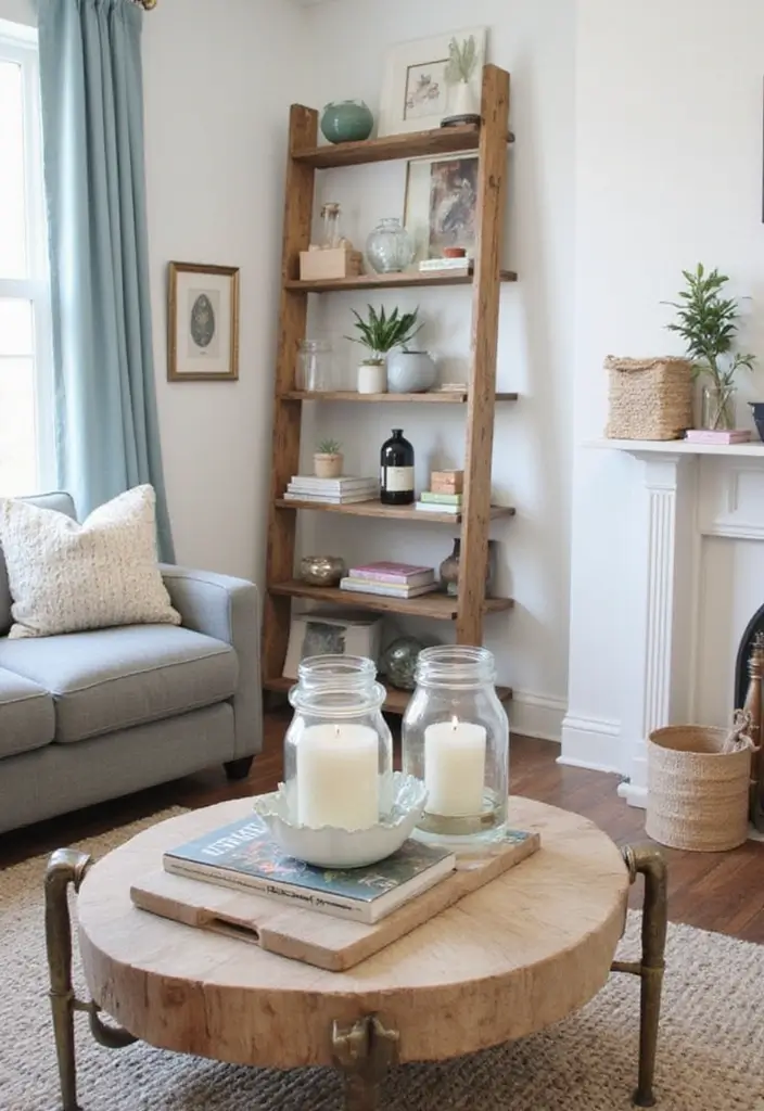 25 Stunning Living Room Decor Ideas on a Budget That'll Leave You Speechless! - 13. Upcycled Decor Items