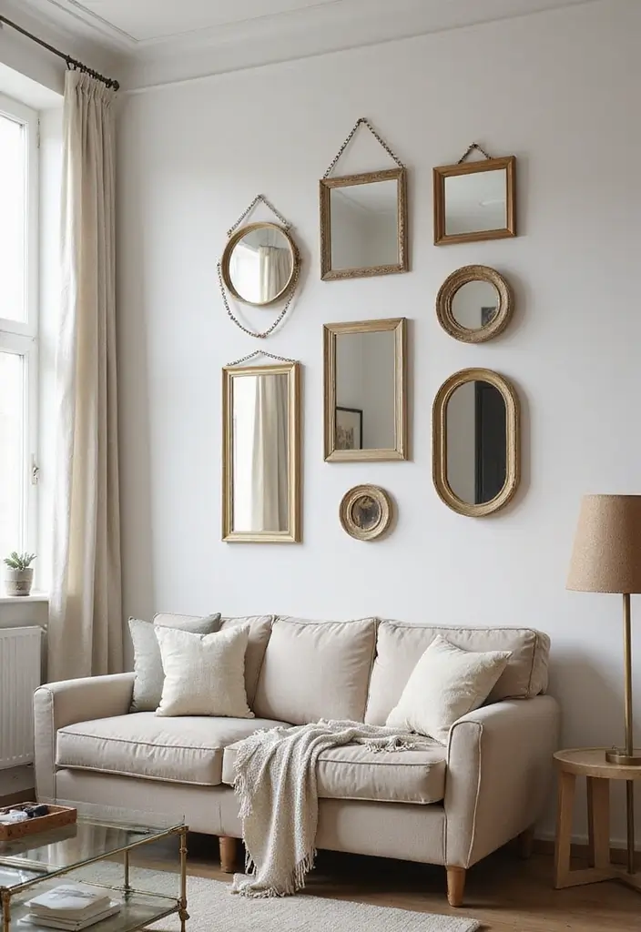 25 Stunning Living Room Decor Ideas on a Budget That'll Leave You Speechless! - 8. Use Mirrors to Reflect Style