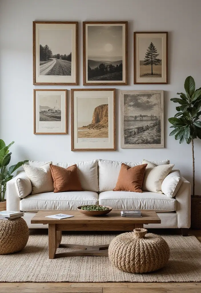 25 Stunning Rustic Home Decor Ideas for Your Living Room That Will Leave You Breathless! - 10. Statement Wall Art