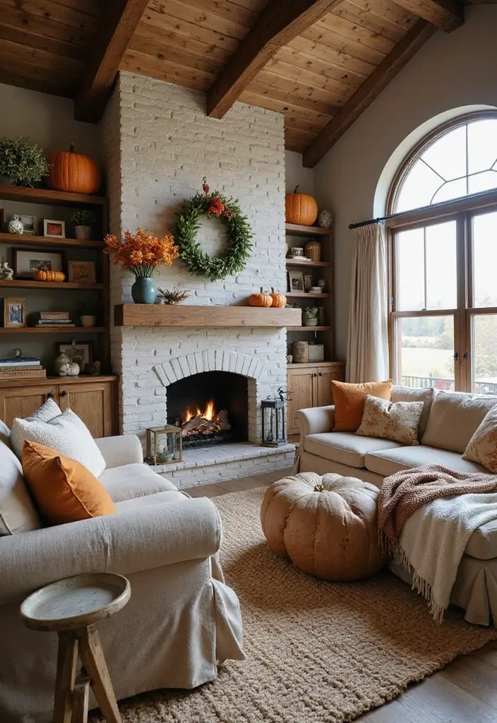 25 Stunning Rustic Home Decor Ideas for Your Living Room That Will Leave You Breathless! - 24. Seasonal Decor Changes