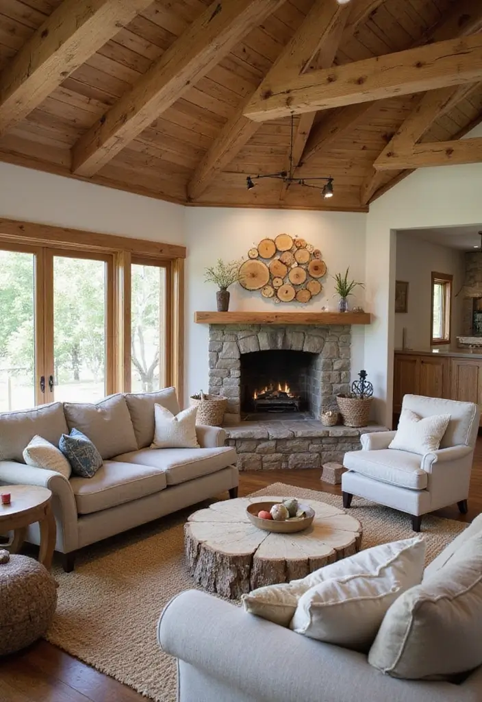 25 Stunning Rustic Home Decor Ideas for Your Living Room That Will Leave You Breathless! - 4. Natural Wood Accents
