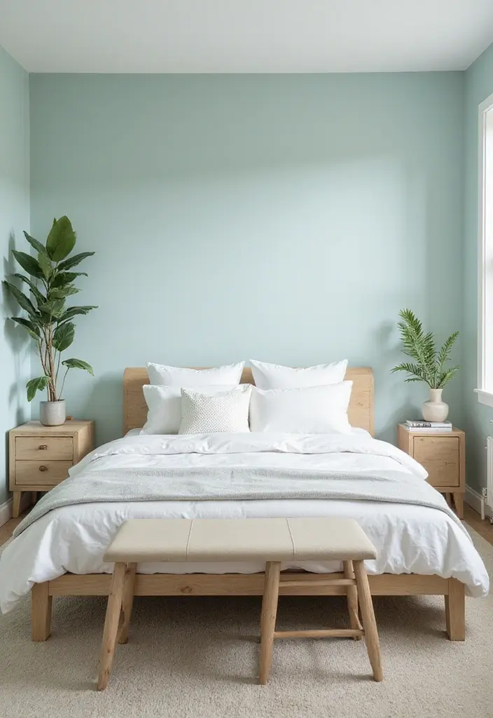 26 Cozy Guest Bedroom Ideas with Color Combos That'll Make Your Guests Never Want to Leave! - 16. Soft Teal and White