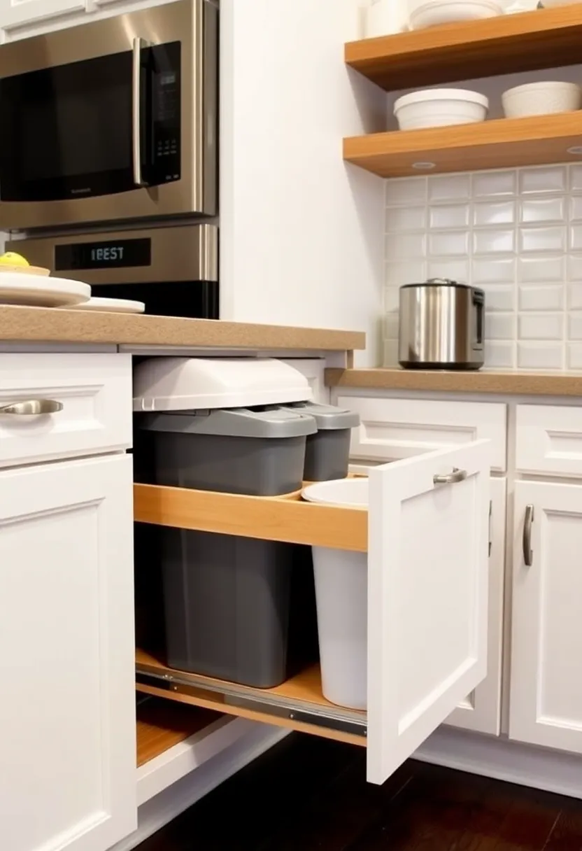 28 Kitchen Ideas for Small Spaces That Will Transform Your Cooking Zone! - 12. Drawer-Based Trash Solutions
