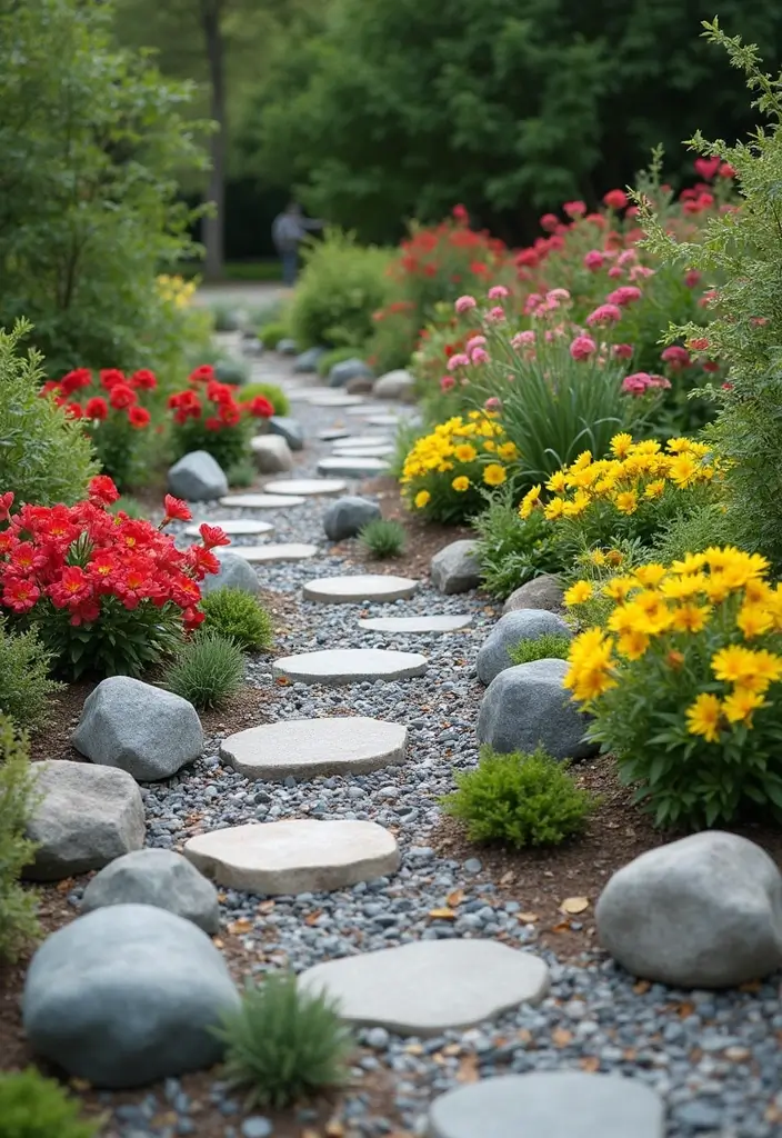 28 Stunning Flower Bed Ideas That Will Transform Your Front Yard! - 23. Rock Gardens with Flowers