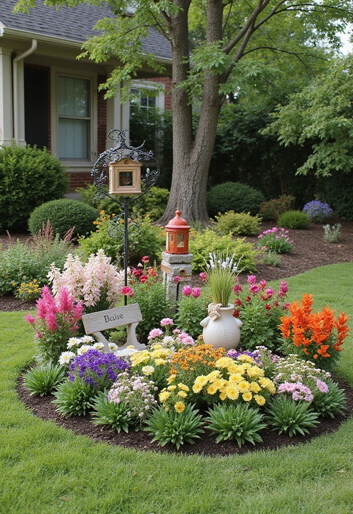 28 Stunning Flower Bed Ideas That Will Transform Your Front Yard! - 28. Whimsical Flower Beds