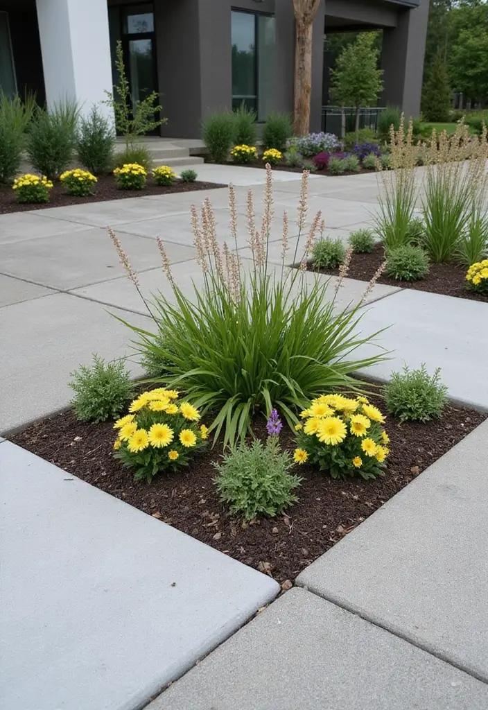 28 Stunning Flower Bed Ideas That Will Transform Your Front Yard! - 5. Modern Minimalist Flower Bed