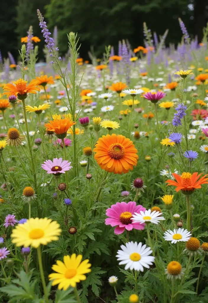 28 Stunning Flower Bed Ideas That Will Transform Your Front Yard! - 6. Wildflower Meadows