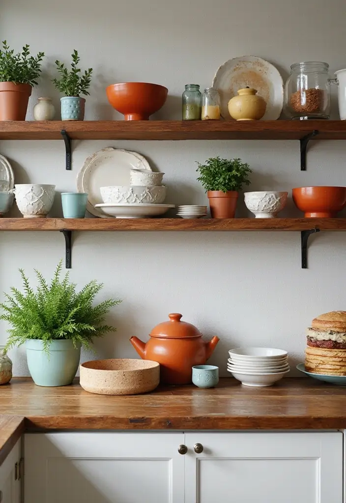 30 Aesthetic Storage Ideas for Your Kitchen That Will Transform Your Space! - 1. Open Shelving Delight