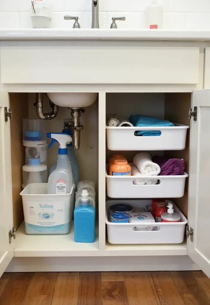 30 Aesthetic Storage Ideas for Your Kitchen That Will Transform Your Space! - 16. Stylish Under-Sink Storage