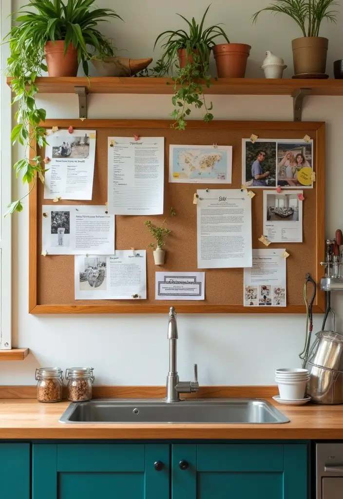 30 Aesthetic Storage Ideas for Your Kitchen That Will Transform Your Space! - 27. Creative Bulletin Boards