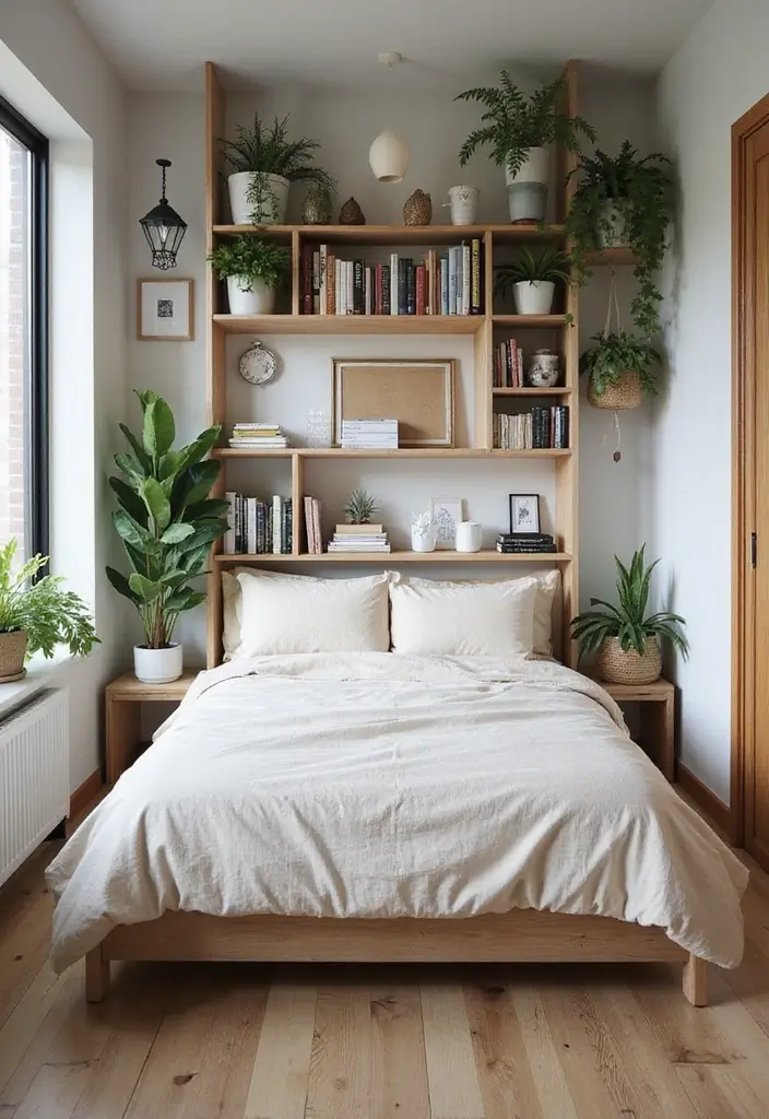 30 Cozy Bedroom Ideas for Small Rooms That Won't Break the Bank! - 15. Utilize Vertical Space