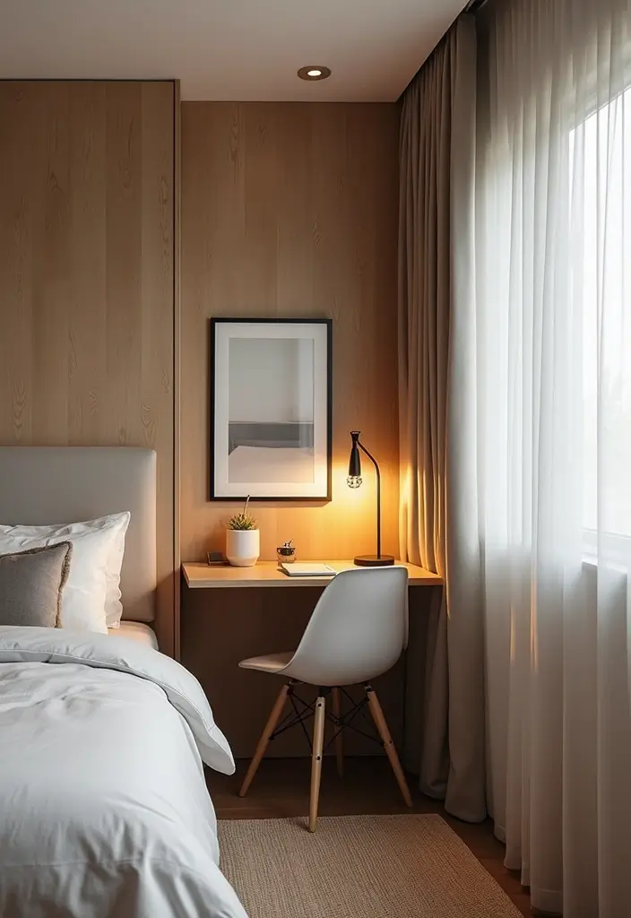 30 Cozy Bedroom Ideas for Small Rooms That Won't Break the Bank! - 17. Compact Desks
