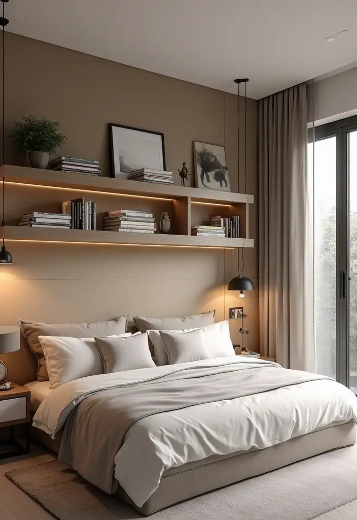 30 Cozy Bedroom Ideas for Small Rooms That Won't Break the Bank! - 2. Floating Shelves