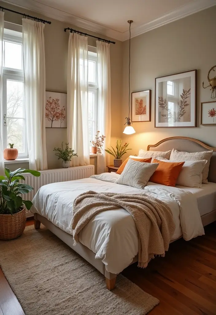 30 Cozy Bedroom Ideas for Small Rooms That Won't Break the Bank! - 30. Seasonal Decor