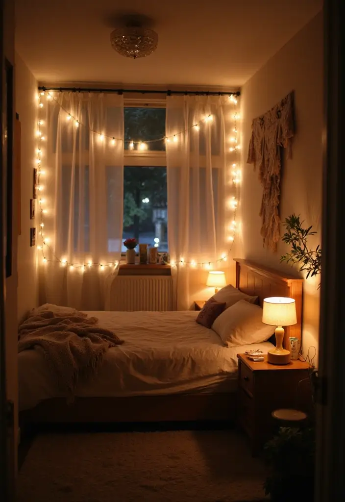 30 Cozy Bedroom Ideas for Small Rooms That Won't Break the Bank! - 4. Soft Lighting