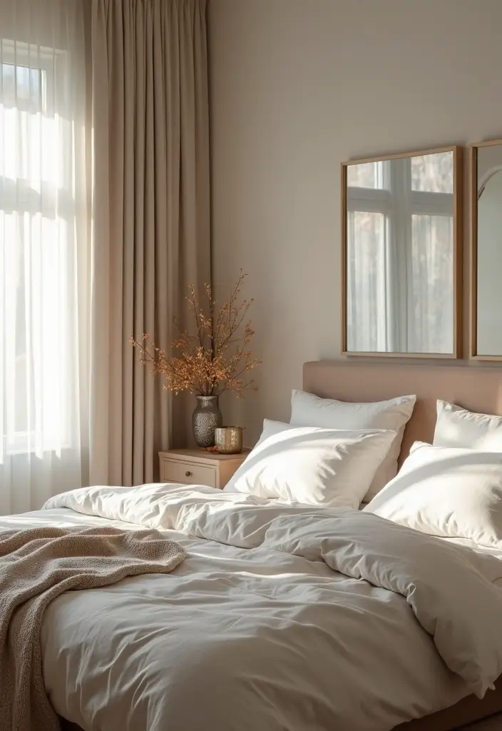 30 Cozy Bedroom Ideas for Small Rooms That Won't Break the Bank! - 8. Use Mirrors Wisely