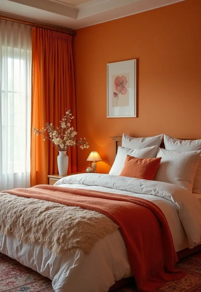 30 Guest Bedroom Ideas That'll Make Your Friends Never Want to Leave! - 2. Warm Color Palette