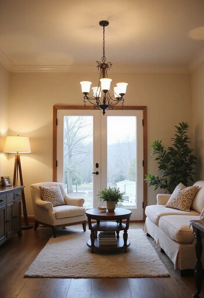 30 Must-Have Small Modern Farmhouse Living Room Furniture Pieces You Can't Live Without! - 10. Elegant Lighting Fixtures