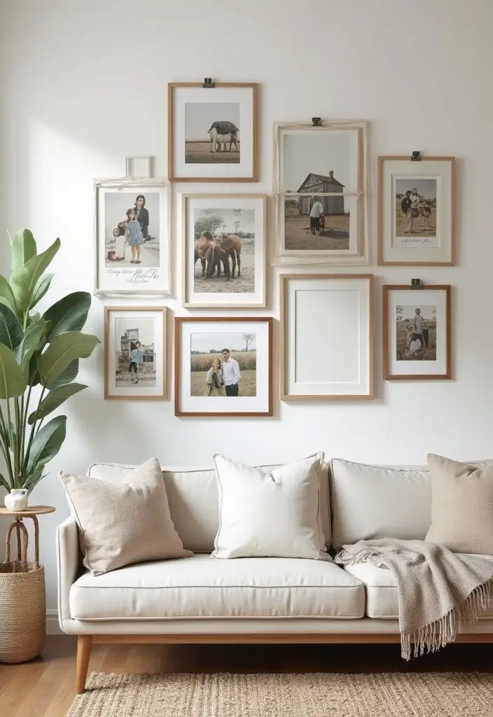 30 Must-Have Small Modern Farmhouse Living Room Furniture Pieces You Can't Live Without! - 12. Farmhouse-Inspired Art