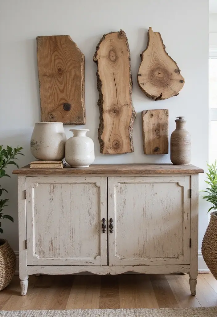 30 Must-Have Small Modern Farmhouse Living Room Furniture Pieces You Can't Live Without! - 23. Rustic Wood Accents