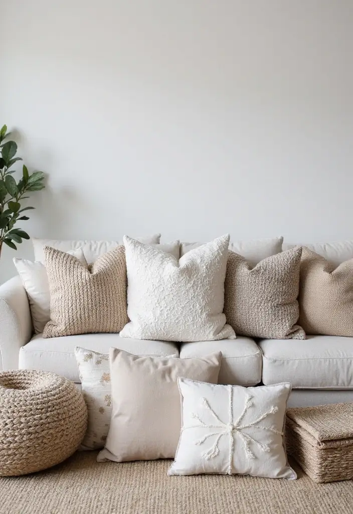 30 Must-Have Small Modern Farmhouse Living Room Furniture Pieces You Can't Live Without! - 8. Decorative Pillows