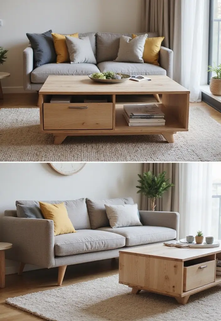30 Small Apartment Living Room Layouts That Will Transform Your Space! - 10. The Multi-Functional Space