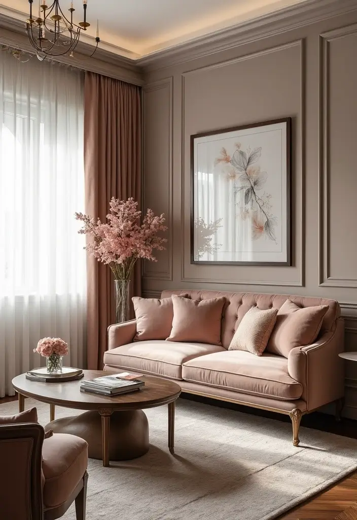 30 Small Apartment Living Room Layouts That Will Transform Your Space! - 12. The Elegant Touch