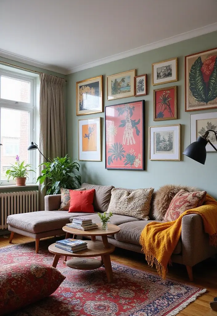 30 Small Apartment Living Room Layouts That Will Transform Your Space! - 15. The Eclectic Mix