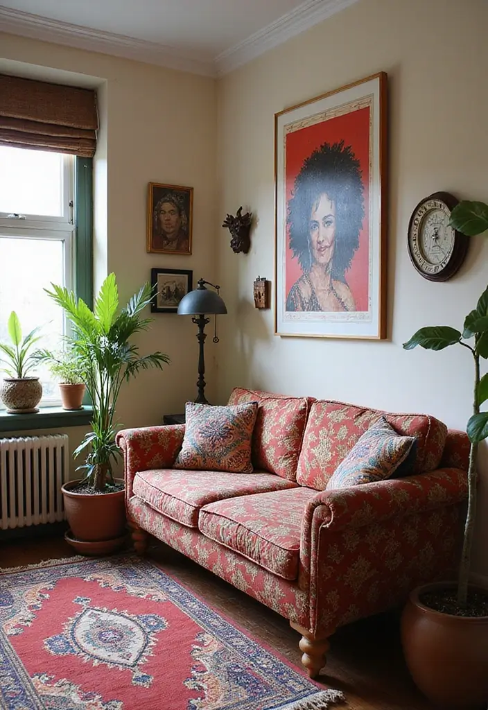 30 Small Apartment Living Room Layouts That Will Transform Your Space! - 24. The Cross-Cultural Blend