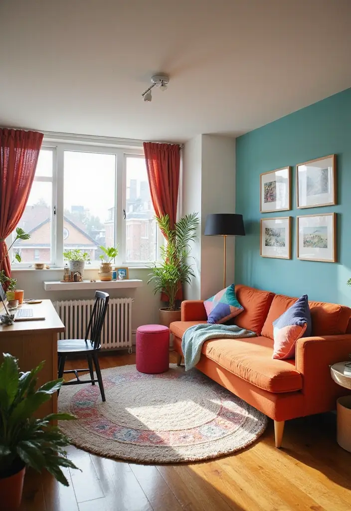 30 Small Apartment Living Room Layouts That Will Transform Your Space! - 25. The Trendy Teen Space