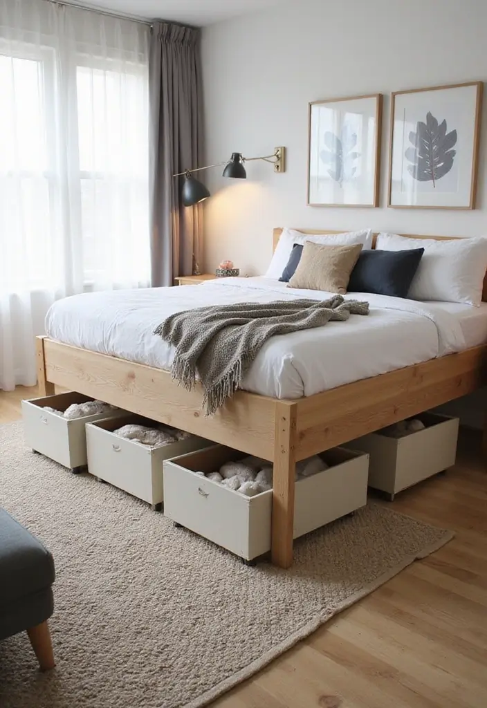 30 Small Bedroom Organization Hacks That Will Transform Your Space Overnight! - 12. Bed Risers
