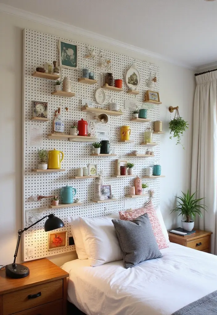 30 Small Bedroom Organization Hacks That Will Transform Your Space Overnight! - 13. Pegboards for Accessories