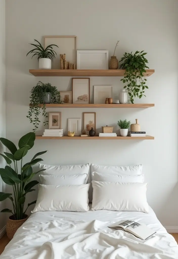 30 Small Bedroom Organization Hacks That Will Transform Your Space Overnight! - 2. Floating Shelves