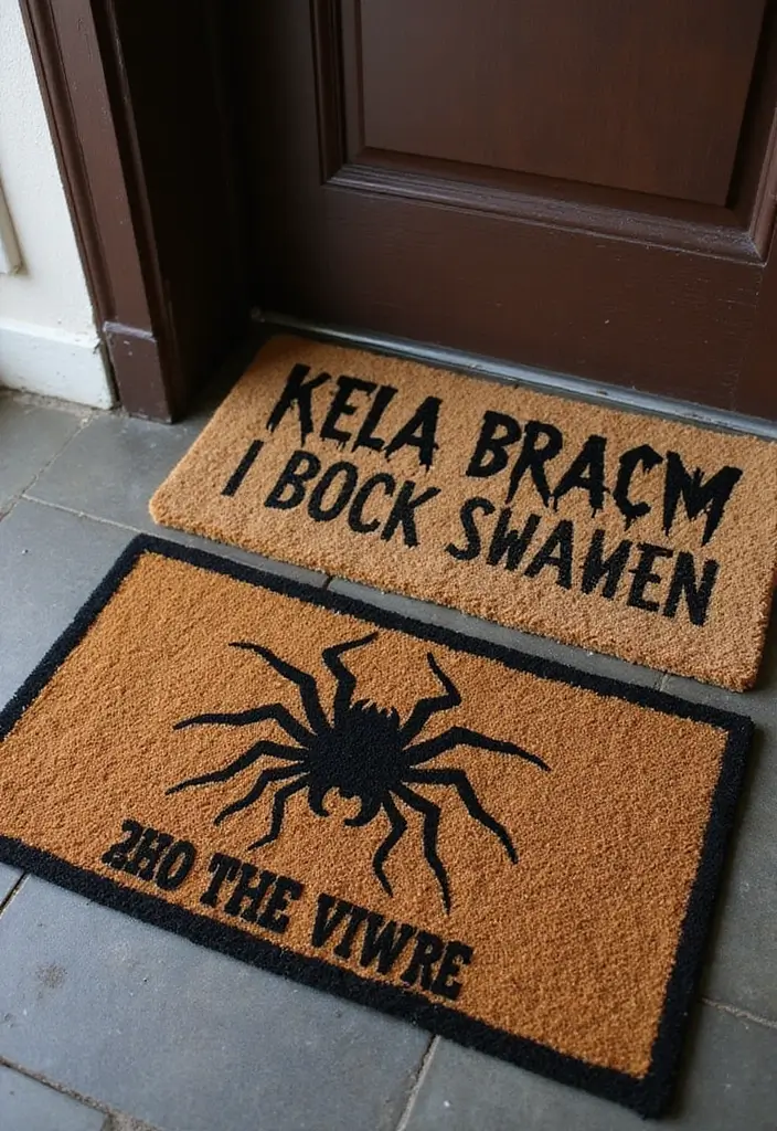 30 Spooktacular Halloween Decorations for Your Ultimate Party (Your Guests Will Scream!) - 18. Chilling Floor Mats