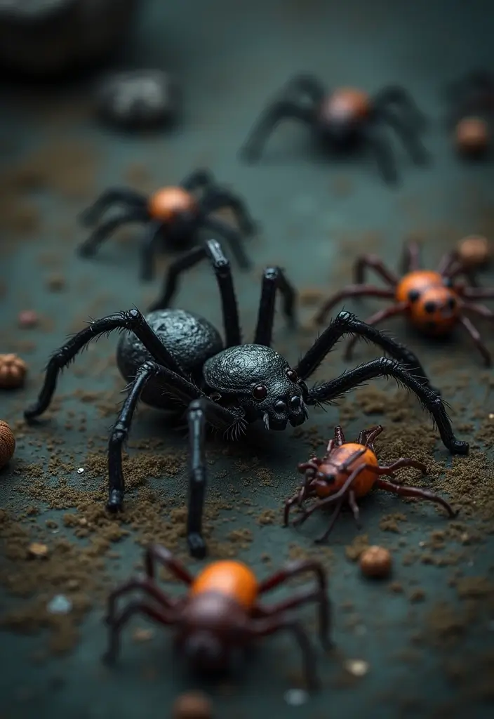 30 Spooktacular Halloween Decorations for Your Ultimate Party (Your Guests Will Scream!) - 20. Creepy Crawlies