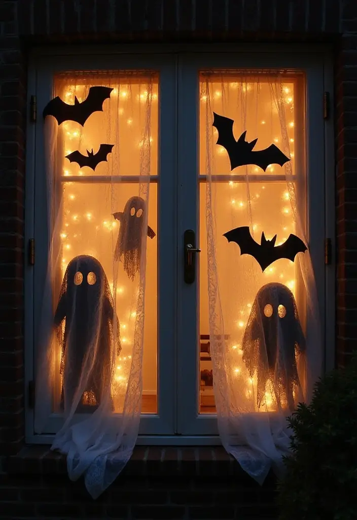 30 Spooktacular Halloween Decorations for Your Ultimate Party (Your Guests Will Scream!) - 5. Spooky Window Displays