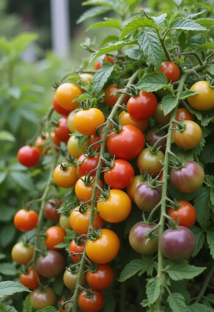 30 Stunning Backyard Vegetable Garden Designs That Even Beginners Can Nail! - 13. Colorful Cherry Tomato Garden