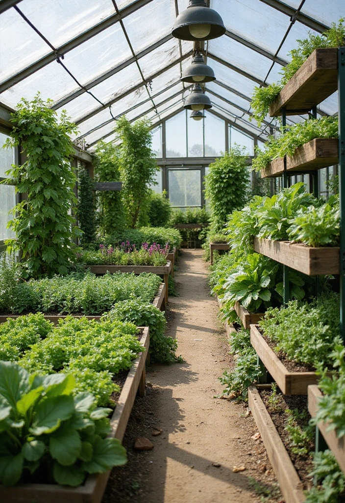 30 Stunning Backyard Vegetable Garden Designs That Even Beginners Can Nail! - 15. Greenhouse Vegetable Garden