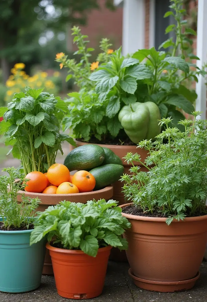 30 Stunning Backyard Vegetable Garden Designs That Even Beginners Can Nail! - 3. Container Gardening Delight