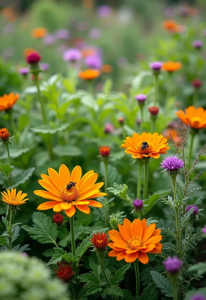 30 Stunning Backyard Vegetable Garden Designs That Even Beginners Can Nail! - 7. Garden with Pollinator Plants