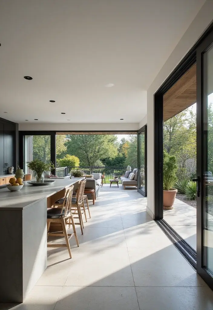 30 Stunning Open Floor Plan Ideas That Will Transform Your Living Room and Kitchen! - 14. Outdoor Integration: Bringing Nature In