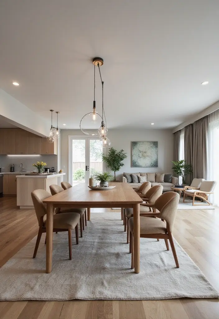 30 Stunning Open Floor Plan Ideas That Will Transform Your Living Room and Kitchen! - 24. Integrated Dining Areas: Seamlessly Connected