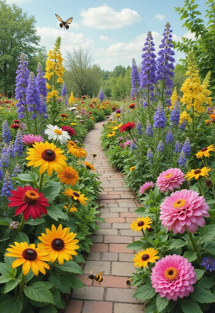 30 Stunning Vegetable Garden Layout Designs That Will Transform Your Backyard! - 11. Pollinator Garden