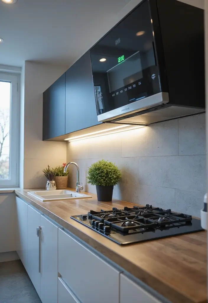 30 Stunning White Modern Kitchen Designs You Need to See to Believe! - 13. Smart Tech Integration