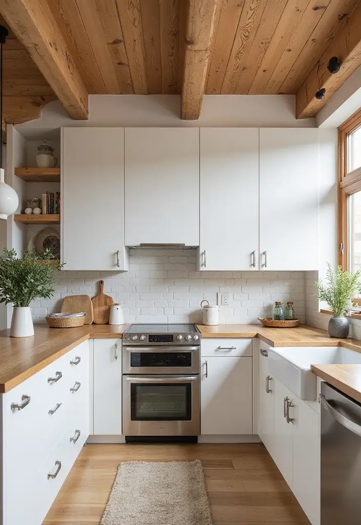 30 Stunning White Modern Kitchen Designs You Need to See to Believe! - 2. Warm Wood Accents