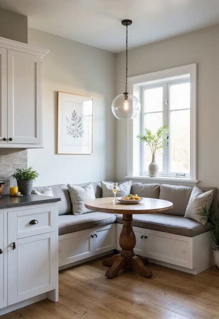 30 Stunning White Modern Kitchen Designs You Need to See to Believe! - 23. Chic Dining Nooks