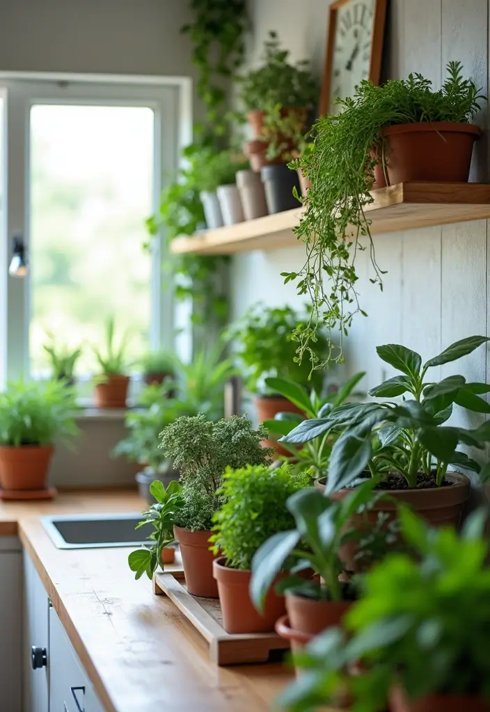 30 Stunning White Modern Kitchen Designs You Need to See to Believe! - 24. Indoor Plants