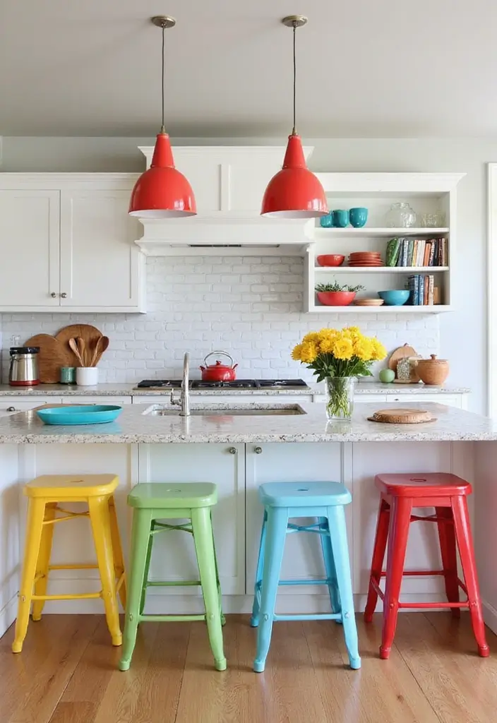 30 Stunning White Modern Kitchen Designs You Need to See to Believe! - 5. Bright Accents